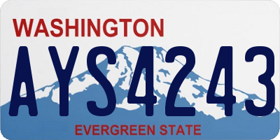 WA license plate AYS4243