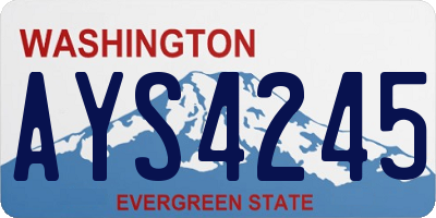 WA license plate AYS4245