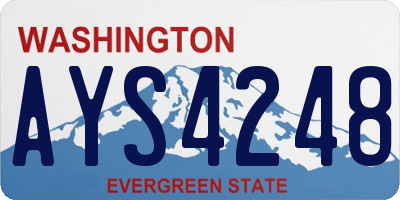 WA license plate AYS4248