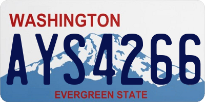 WA license plate AYS4266