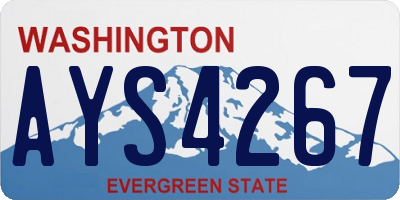 WA license plate AYS4267