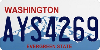 WA license plate AYS4269