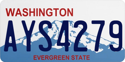 WA license plate AYS4279