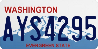 WA license plate AYS4295