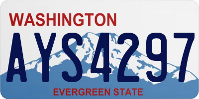 WA license plate AYS4297