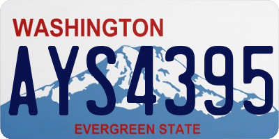 WA license plate AYS4395