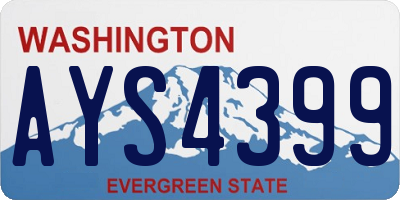 WA license plate AYS4399