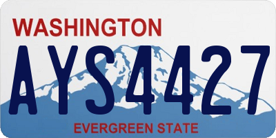 WA license plate AYS4427