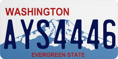 WA license plate AYS4446