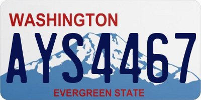 WA license plate AYS4467