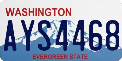 WA license plate AYS4468