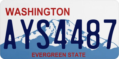 WA license plate AYS4487