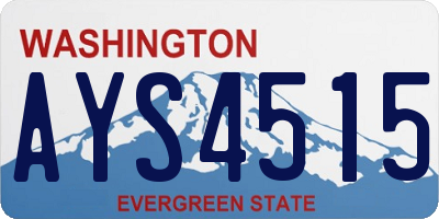 WA license plate AYS4515