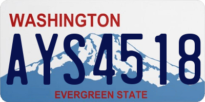 WA license plate AYS4518