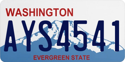 WA license plate AYS4541