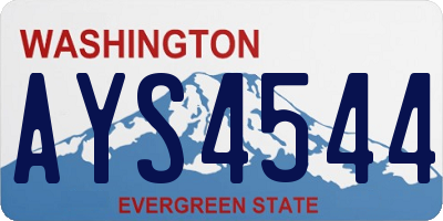WA license plate AYS4544