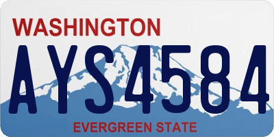 WA license plate AYS4584
