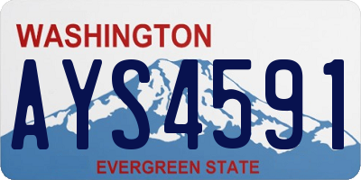 WA license plate AYS4591