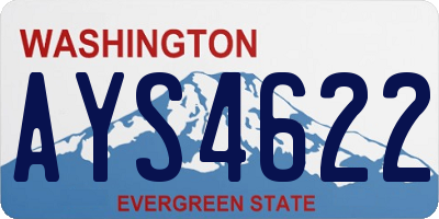 WA license plate AYS4622