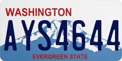 WA license plate AYS4644