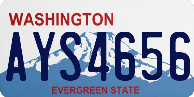WA license plate AYS4656