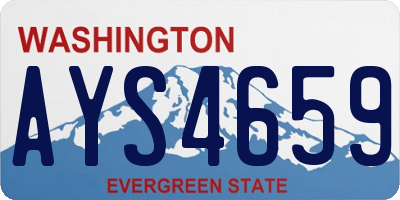 WA license plate AYS4659