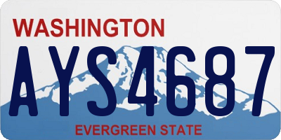 WA license plate AYS4687