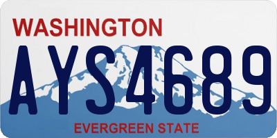 WA license plate AYS4689