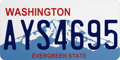 WA license plate AYS4695