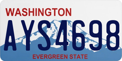 WA license plate AYS4698
