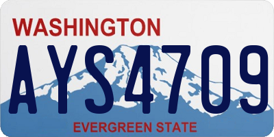 WA license plate AYS4709