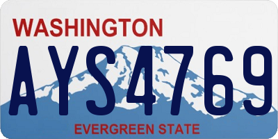 WA license plate AYS4769