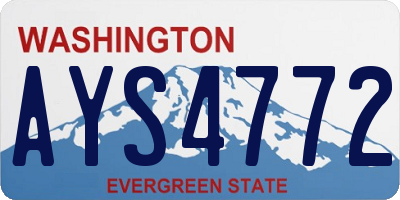 WA license plate AYS4772