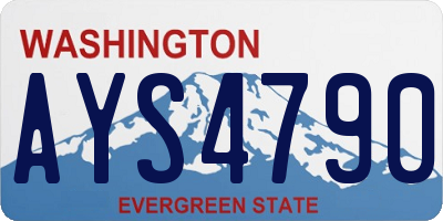 WA license plate AYS4790