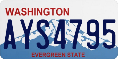 WA license plate AYS4795