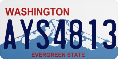 WA license plate AYS4813