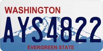 WA license plate AYS4822