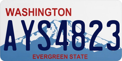 WA license plate AYS4823