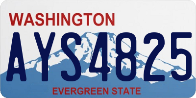 WA license plate AYS4825