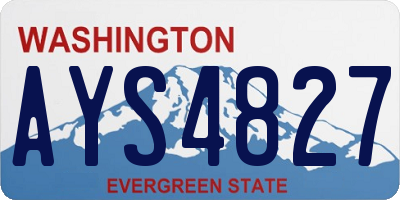 WA license plate AYS4827
