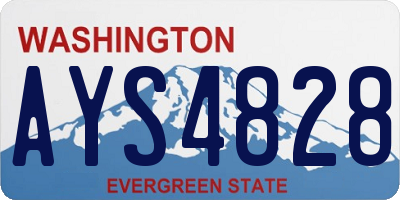 WA license plate AYS4828