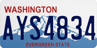 WA license plate AYS4834