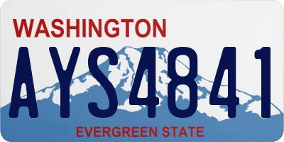 WA license plate AYS4841