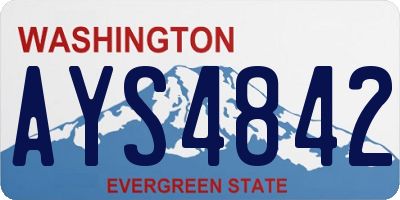 WA license plate AYS4842