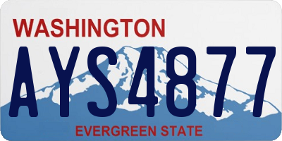 WA license plate AYS4877
