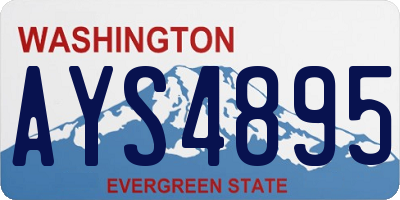 WA license plate AYS4895