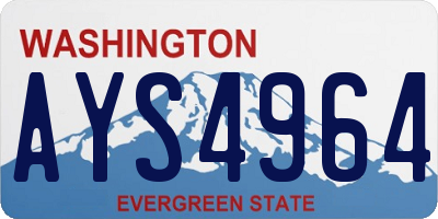 WA license plate AYS4964