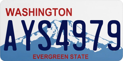 WA license plate AYS4979