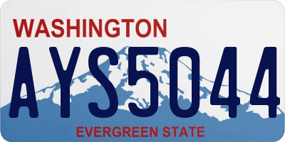 WA license plate AYS5044
