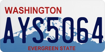 WA license plate AYS5064